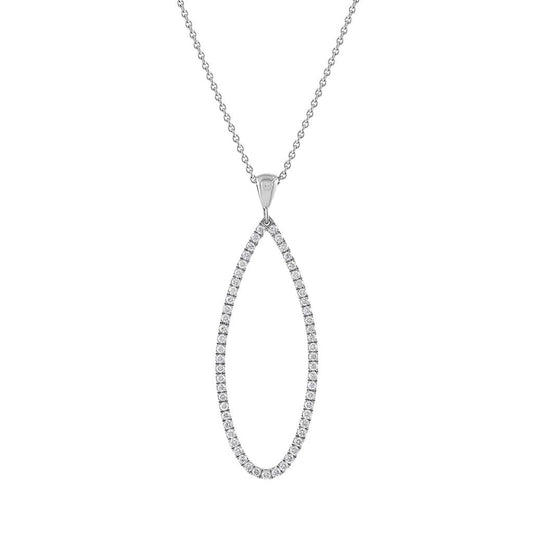 LaViano Fashion 14K White Gold Diamond Pendant