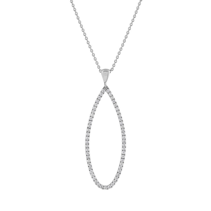 LaViano Fashion 14K White Gold Diamond Pendant