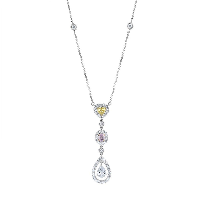 LaViano Fashion 18K White Gold Diamond Necklace