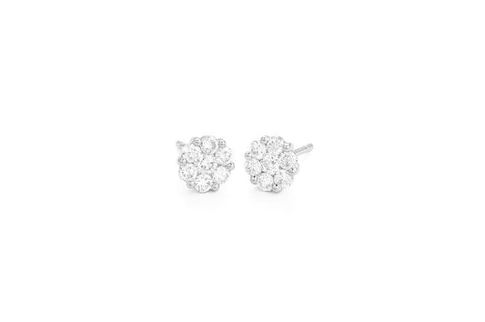 LaViano Fashion 14K White Gold Diamond Earrings