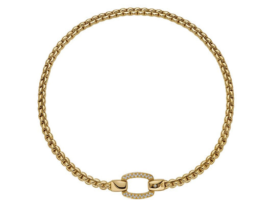 FOPE  18K Yellow Gold Diamond Necklace Diamonds