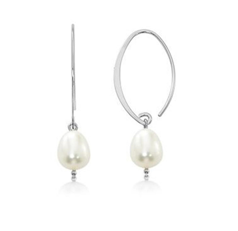 LaViano Fashion Sterling Silver Freshwater Pearl Earrings