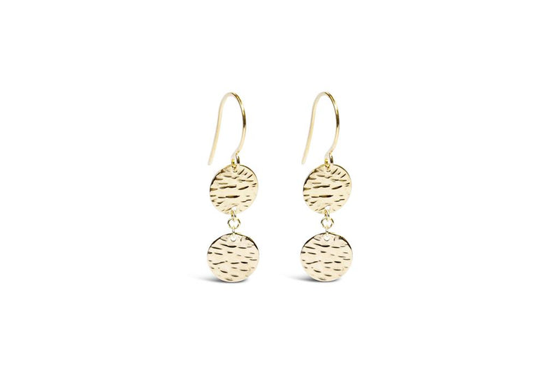 LaViano Fashion 14K Yellow Gold Disc Earrings