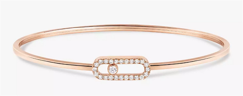 Messika 18K Rose Gold Diamond Move Uno Bracelet Diamonds .34 Carats