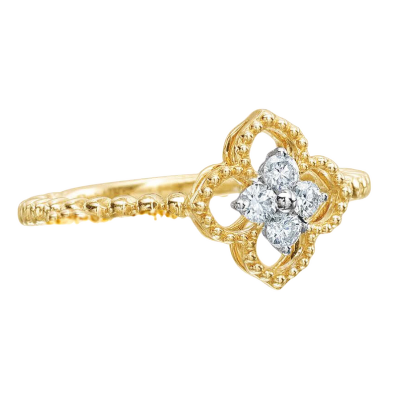 Pe Jay Creations 14K Two Tone Diamond Ring