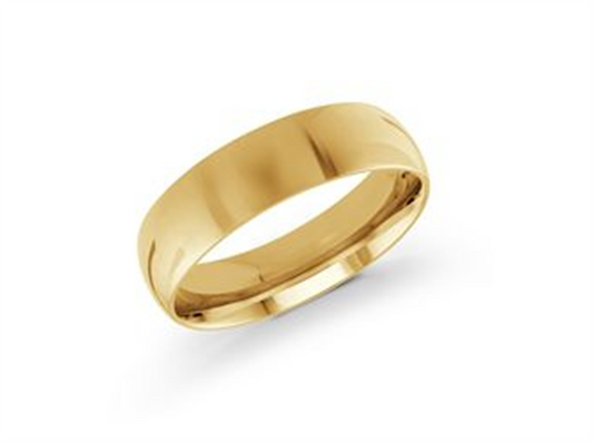LaViano Fashion 18K Yellow Gold Wedding Band 6MM Size 10