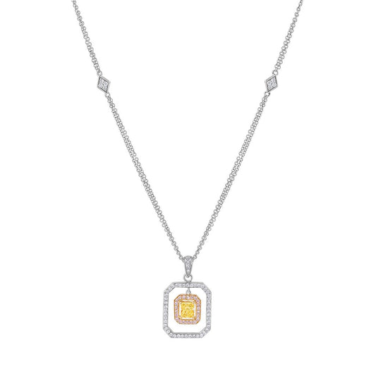 LaViano Fashion 18K Tri Color Diamond Pendant