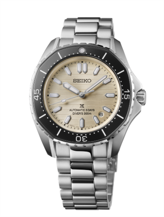 Seiko Prospex Luxe Diver Stainless Steel Automatic Ivory Dial SPB481