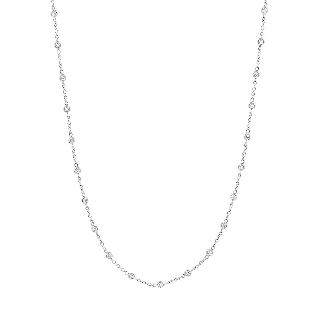 LaViano Fashion 18K White Gold Diamond Necklace