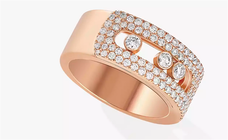 Messika 18K Rose Gold Diamond Move Noa Ring