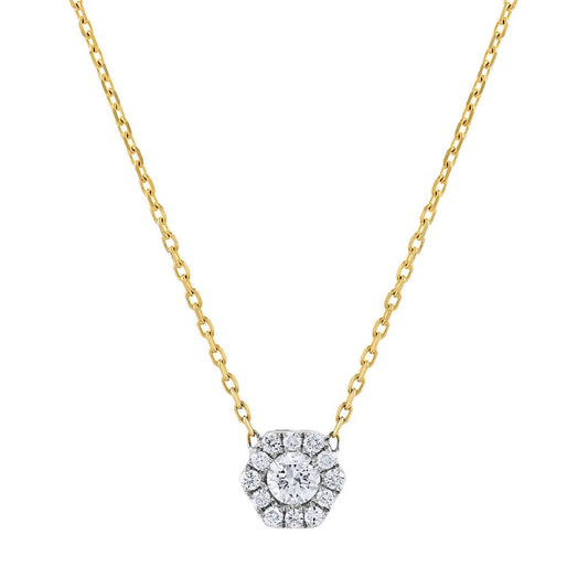 Frederic Sage 14K Two Tone Diamond Necklace