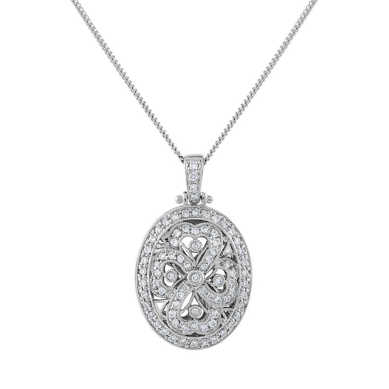 Pe Jay Creations 18K White Gold Diamond Pendant