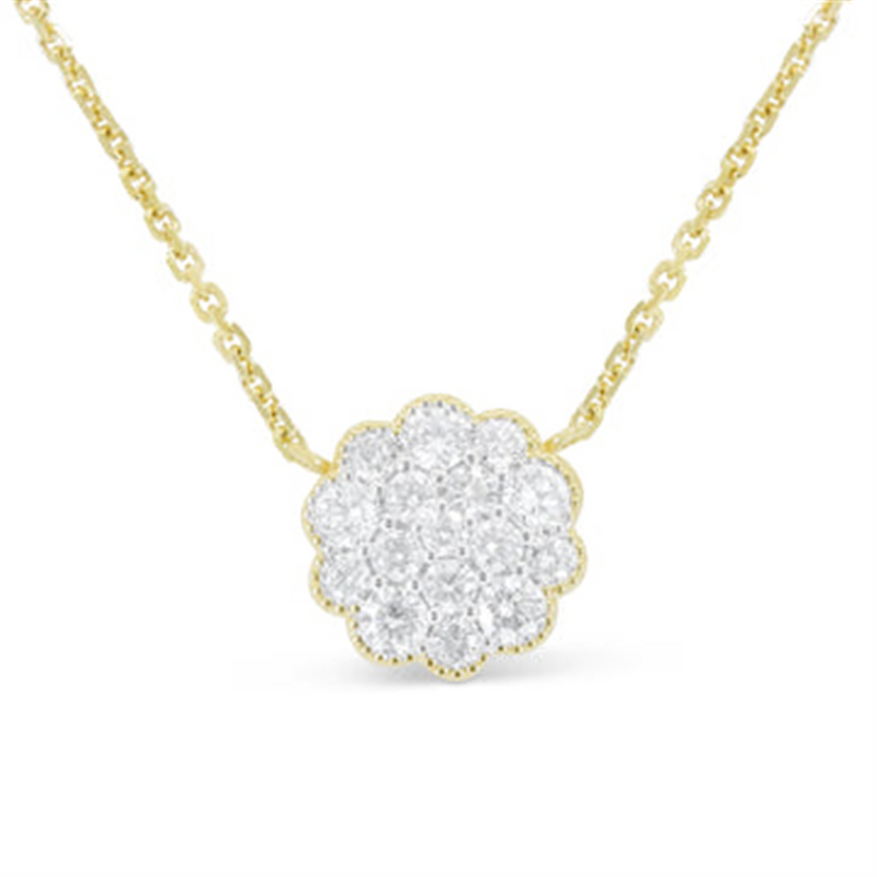 LaViano Fashion 14K Two Tone Diamond Necklace