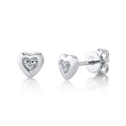 Shy Creations 14K White Gold Diamond Earrings