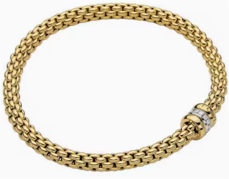 FOPE 18K Yellow Gold Bracelet Diamonds