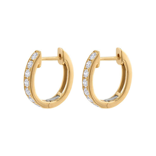 LaViano Fashion 18K Yellow Gold Diamond Earrings