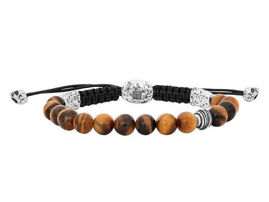 John Varvatos Sterling Silver and Tiger Eye Bracelet
