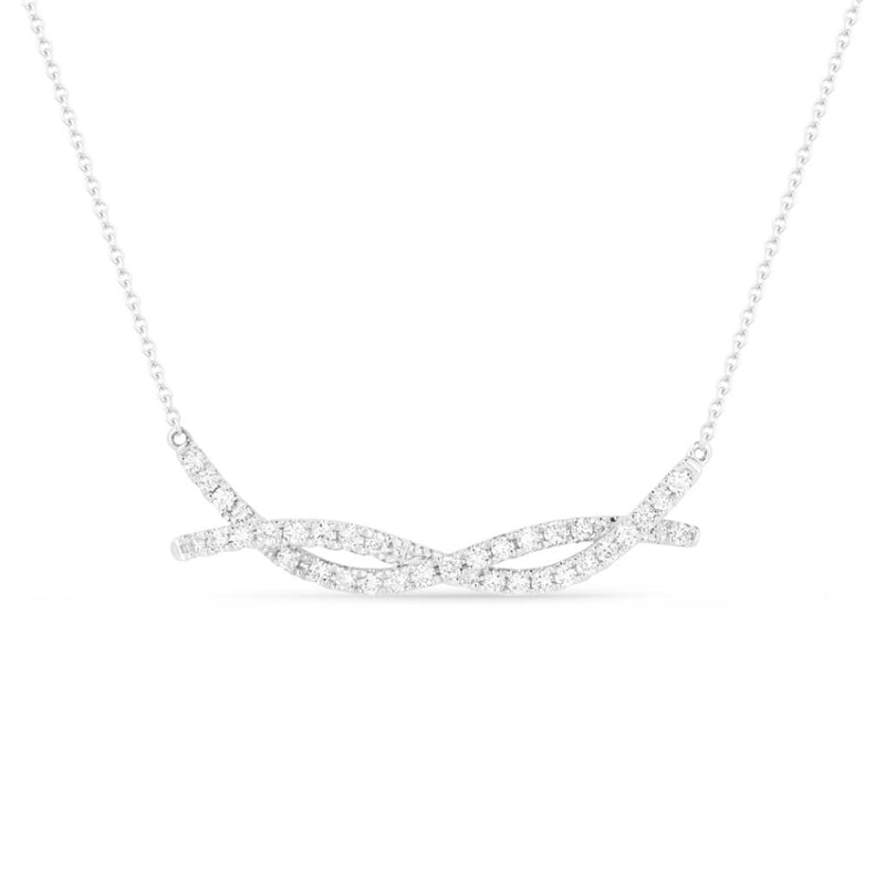 LaViano Fashion 14K White Gold Diamond Necklace