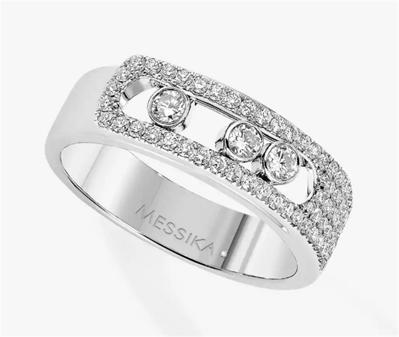 Messika 18K White Gold Diamond Move Noa Ring