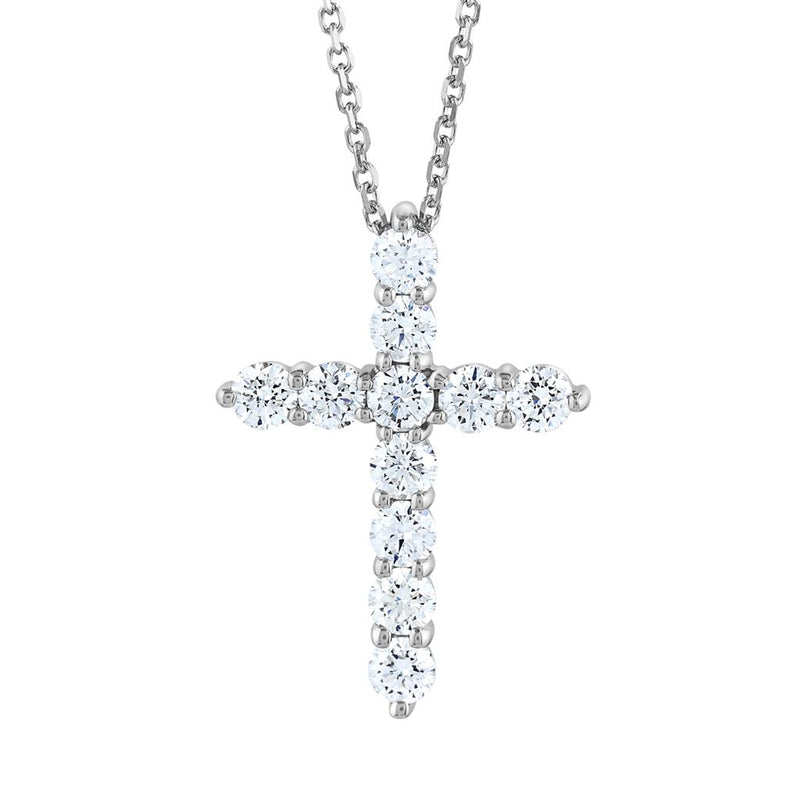 Pe Jay Creations 14K White Gold Diamond Cross