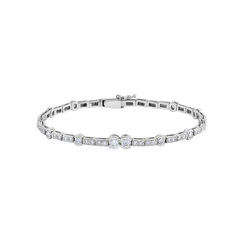 LaViano Fashion 18K White Gold Diamond Bracelet