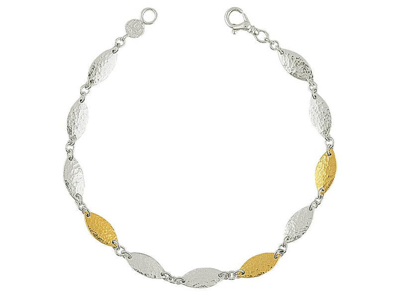 Gurhan Willow Sterling Silver Single-Strand Bracelet with 24K Yellow Gold Accents