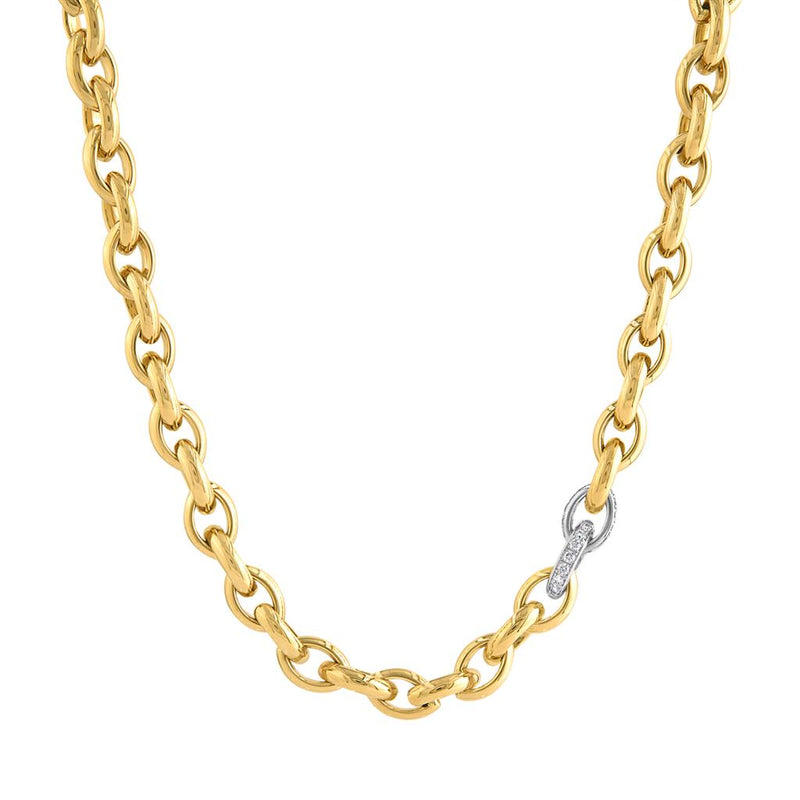 LaViano Fashion 18K Two Tone  Diamond Necklace