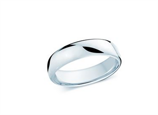 LaViano Fahsion 18K White Gold Wedding Band 6MM Size 10