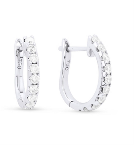 Laviano Fashion 14K White Gold Diamond Earrings