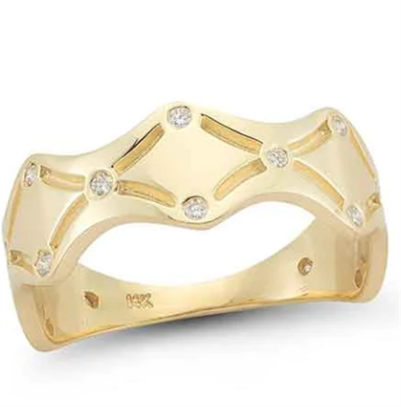 Barbela Design 14K Yellow Gold Diamond Thea Ring