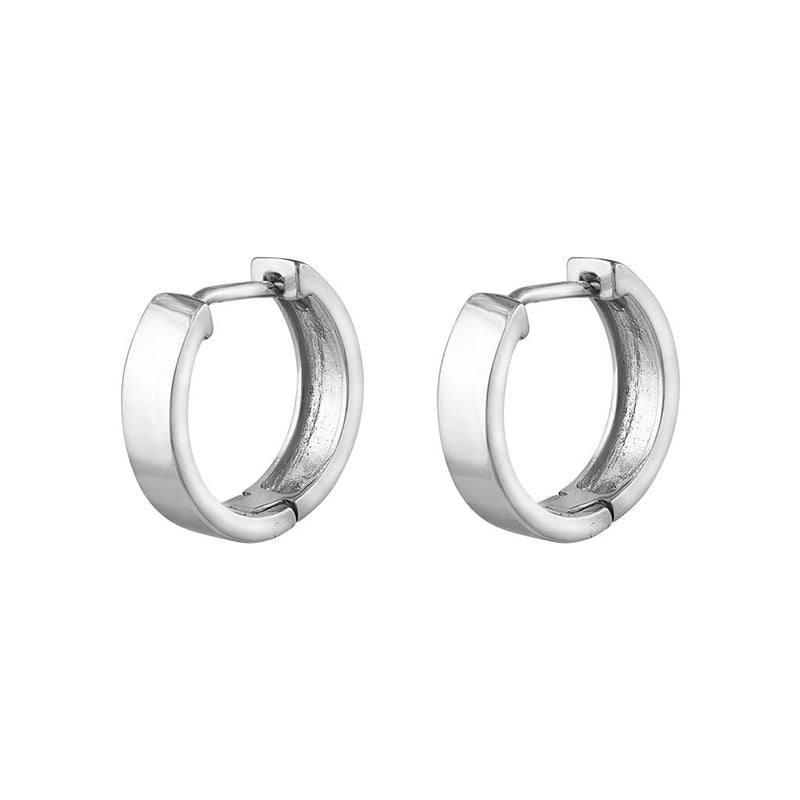 LaViano Fashion 14K White Gold Hoop Earrings