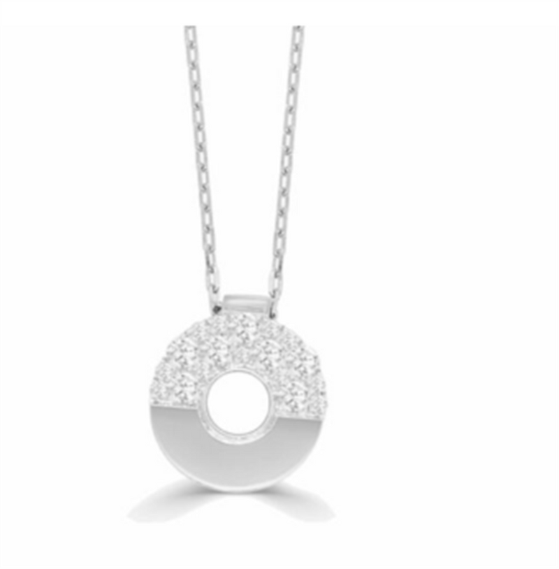 Frederic Sage 14K White Gold Medium Diamond Necklace