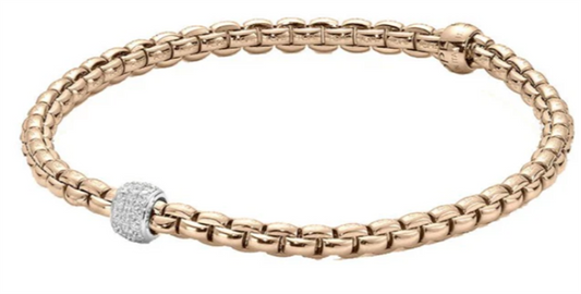 FOPE 18K Rose Gold Diamond Bracelet Diamonds.