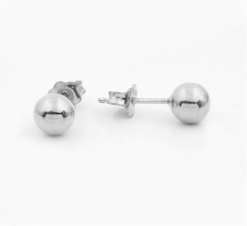 LaViano Fashion 14K White Gold Earrings 7MM