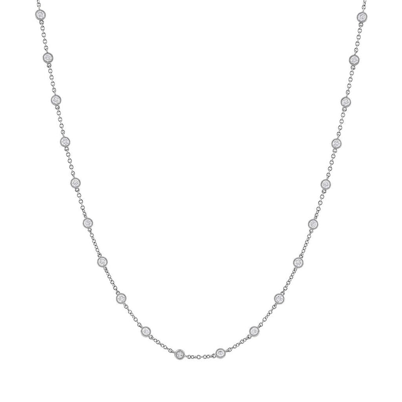 LaViano Fashion 18K White Gold Diamond Necklace