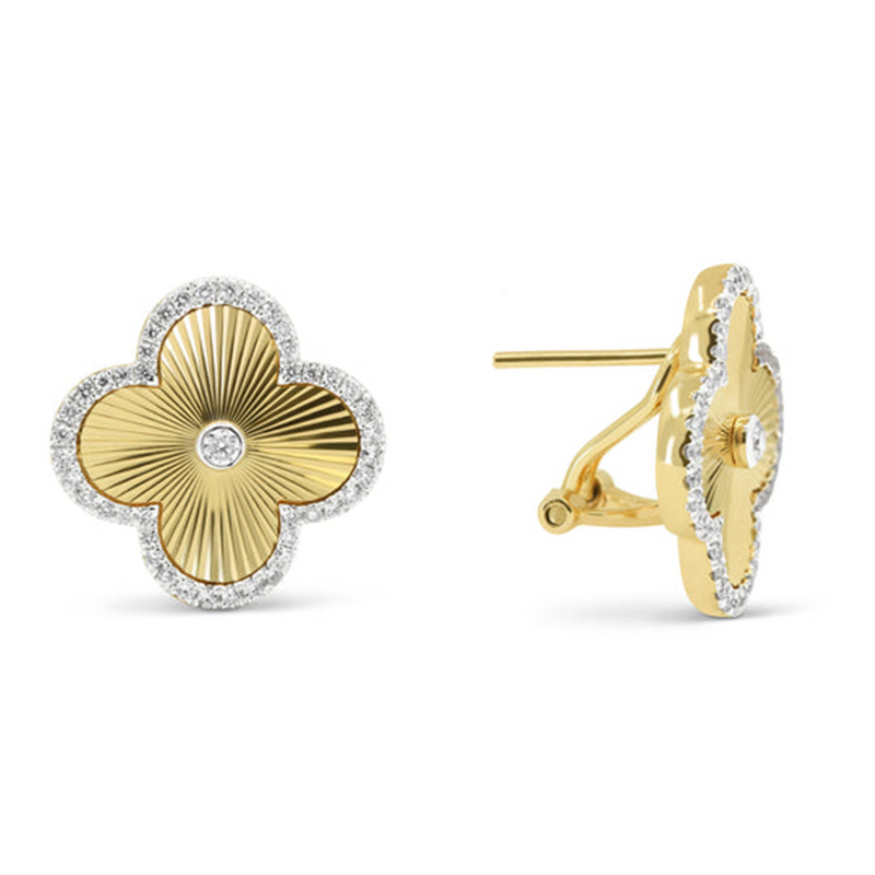 LaViano Fashion 14KYellow Gold Diamond Earrings