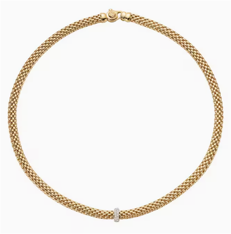 FOPE 18K Yellow Gold Diamond Necklace