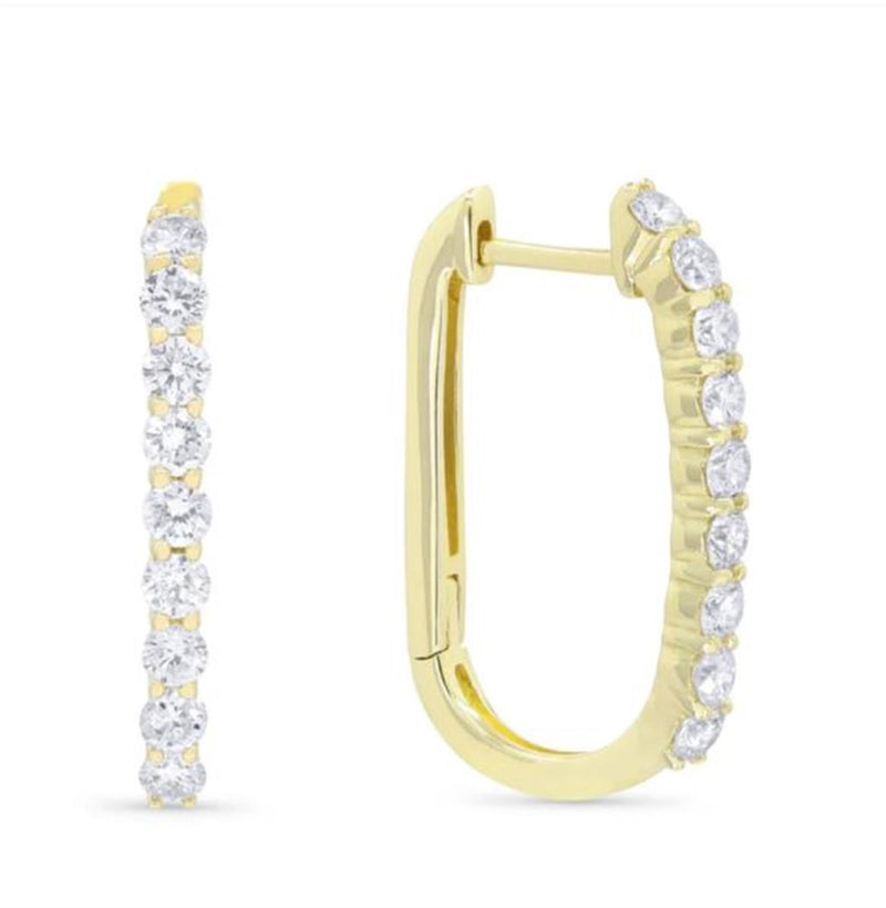 LaViano Fashion 14K Yellow Gold Diamond Earrings