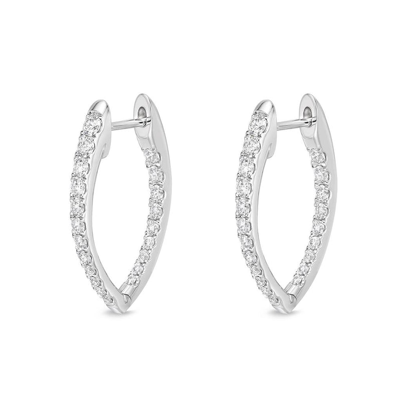 LaViano Fashion 18K White Gold Diamond Earrings