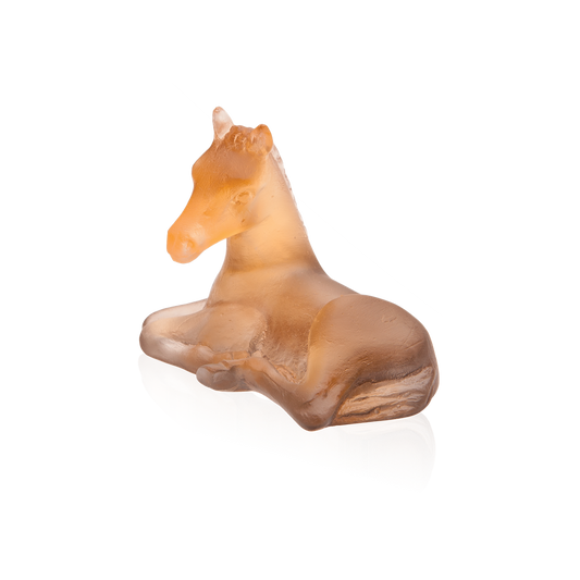 Daum Crystal Mini Foal Amber Grey H- 4.4