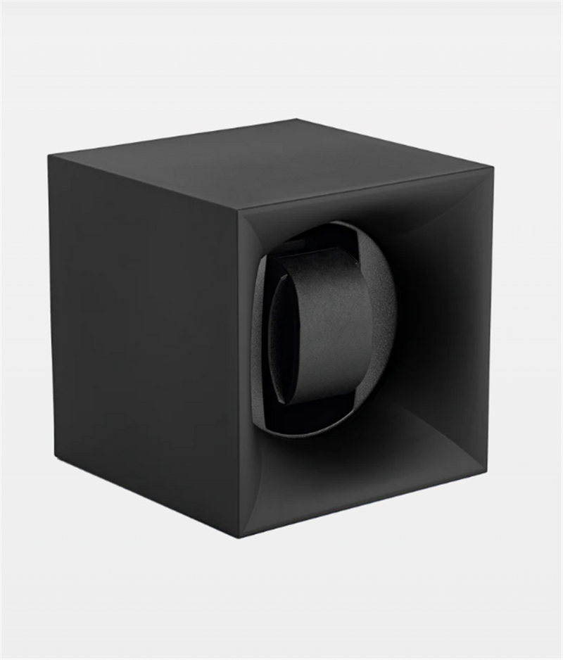 SwissKubik Startbox Black Single Watch Winder with Swiss Movement