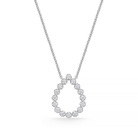 LaViano Fashion 18K White Gold Diamond Necklace