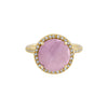 LLaViano Fashion 18 Karat Yellow Gold Pink Sapphire and Diamond Ring