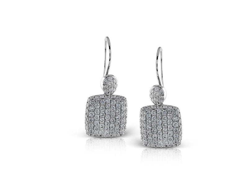 Laviano Fashion 18K White Gold Diamond Earrings