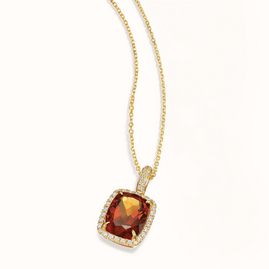 Pe Jay Creations 14K Yellow Gold Madeira Citrine and Diamond Pendant