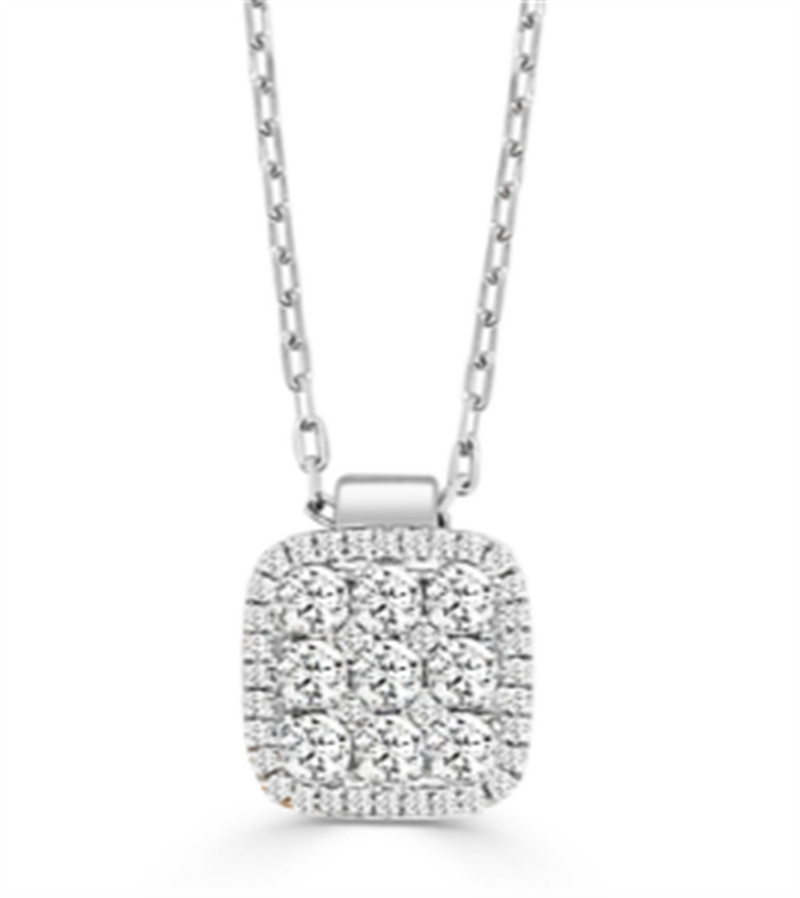 Frederic Sage 14K White Gold Diamond Necklace