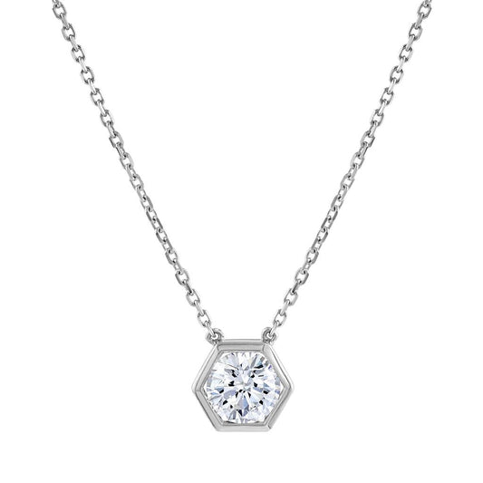 LaViano Fashon 18K White Gold Diamond Necklace Diamond