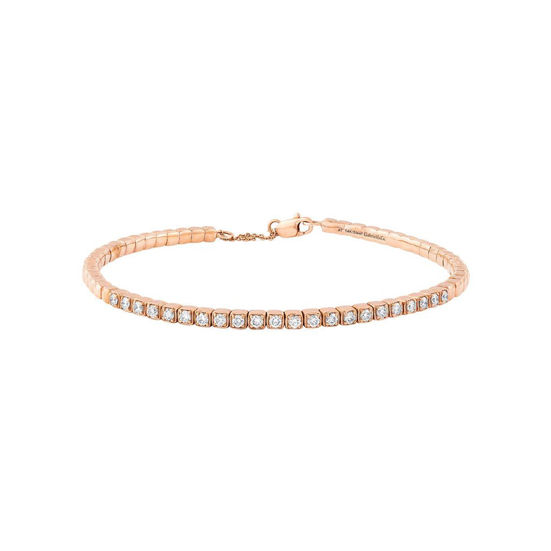 LaViano Fahsion 14K Rose Gold Diamond Cuff Bracelet