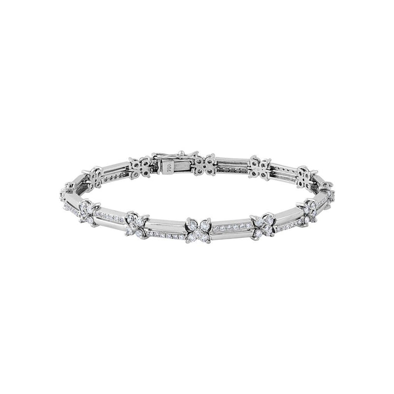 LaViano Fashion 18K White Gold Diamond Bracelet