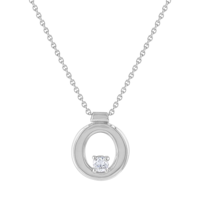 LaViano Fashion 14K White Gold Diamond Pendant